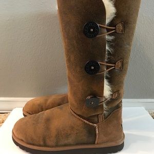 UGG Brown Winter Boots with Cream Accents